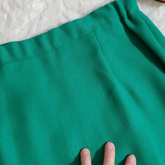 RRRRRUSS Div. of Russ Togs VINTAGE green pleated skirt side button detail 14 NWT - Picture 8 of 9